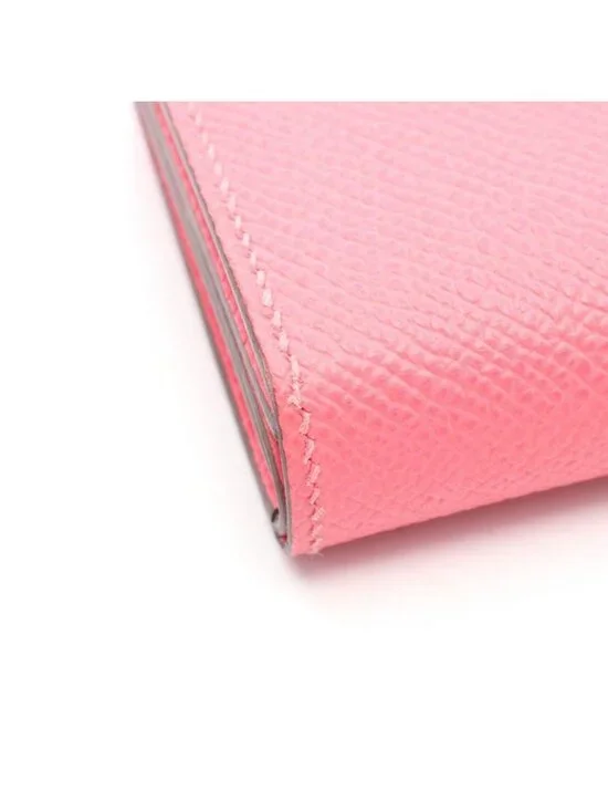 Hermes Card Case Bearn Mini Rose Azalea Leather Azale Pink - Picture 9 of 12